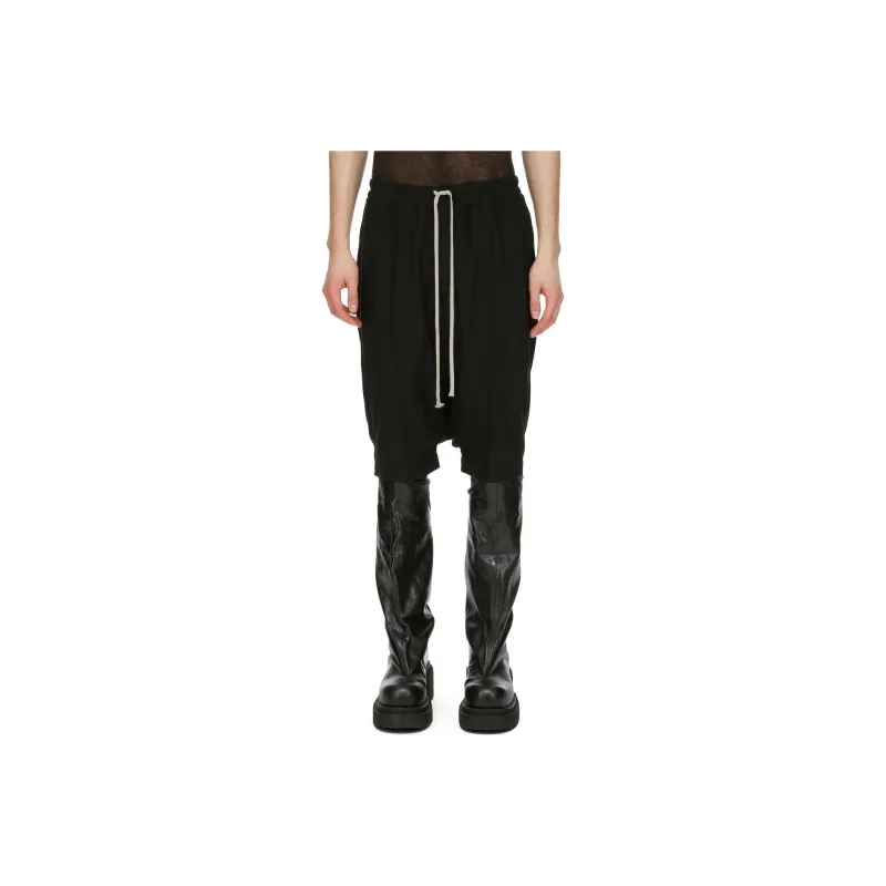 RICK OWENS/RO Luxor Rick's Pods Cady Casual Shorts Men's Black-0