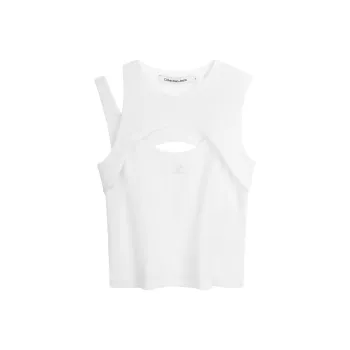 CALVIN KLEIN Tank Tops Women's Moon White