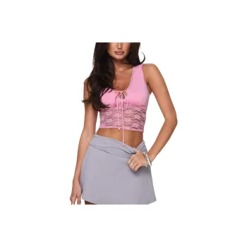 PRINCESS POLLY ISOLDE TOP Tank Tops Women's PINK/Pink