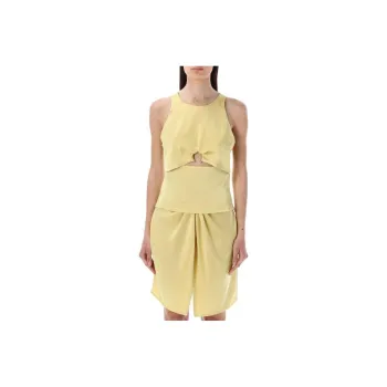 NANUSHKA Cut out Sleeveless Satin Top