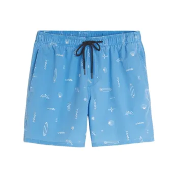 Hollister Swimming Shorts Men's Light Blue Pattern