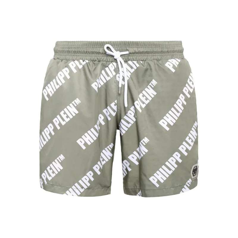 PHILIPP PLEIN Logo print Swim Shorts-0