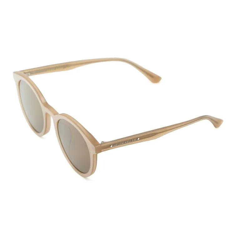 HELEN KELLER Plate Frame Oval Sunglasses Unisex-10