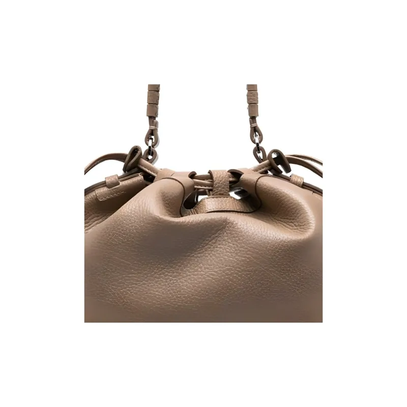 Casadei Calfskin Bucket Bag Handbag Women's Brown-2