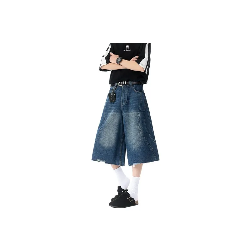 GROW DATE Denim Shorts Unisex Black-10