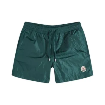 Moncler Logo Patch Drawstring Swim Shorts