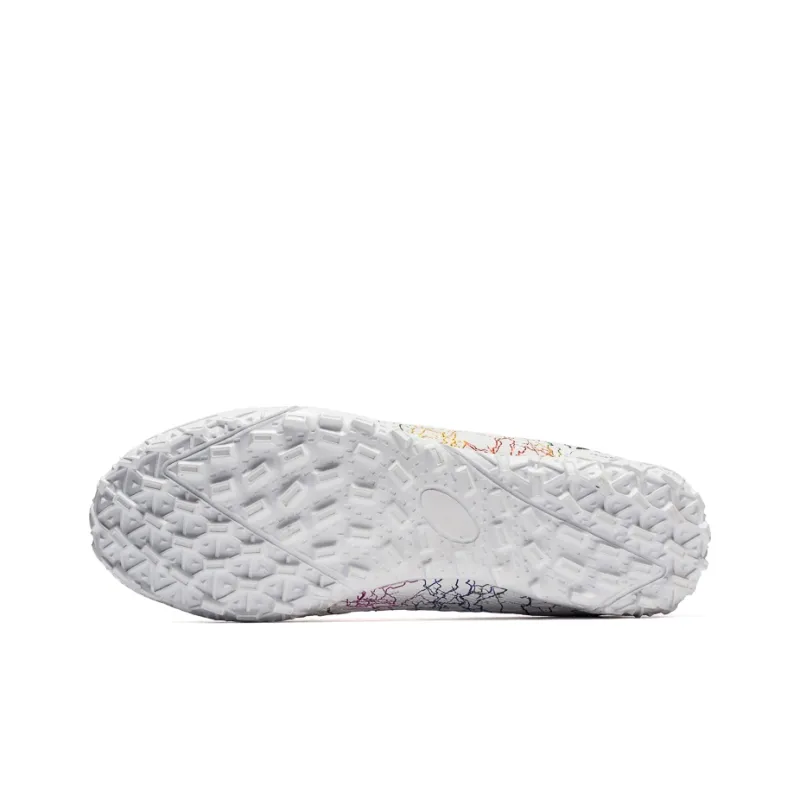 Binary TF Turf Cushioning Abrasion Resistant Lightweight Soccer Shoes Unisex White-3