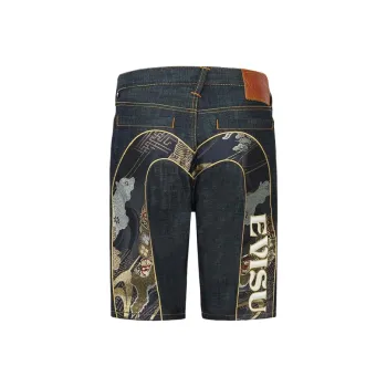 EVISU SS25 Denim Shorts Men's Denim Blue