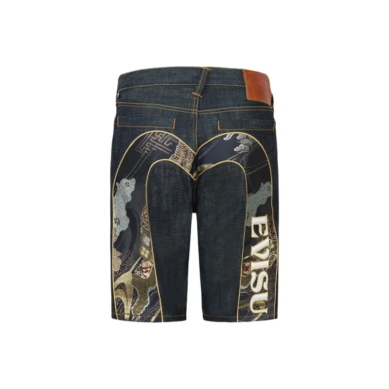 EVISU SS25 Denim Shorts Men's Denim Blue-0