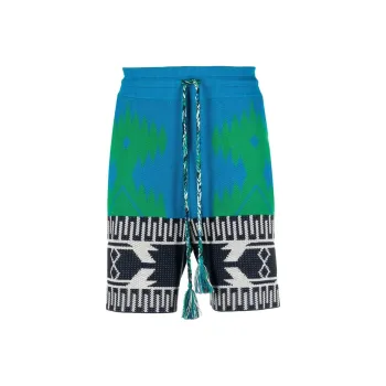 Alanui Intarsia Motif Drawstring Shorts