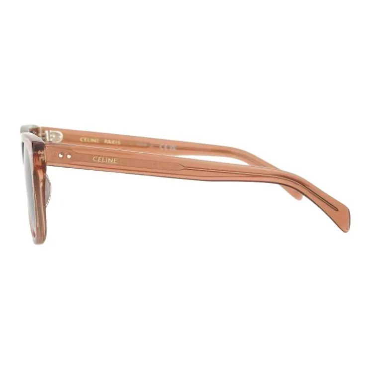 CELINE Plate Frame Square Sunglasses Unisex Orange-2