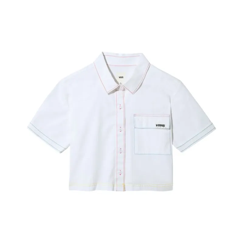 Vans Crop Tops Women's White-0