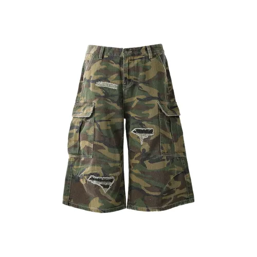 COOLALPACA Denim Shorts Unisex Camouflage