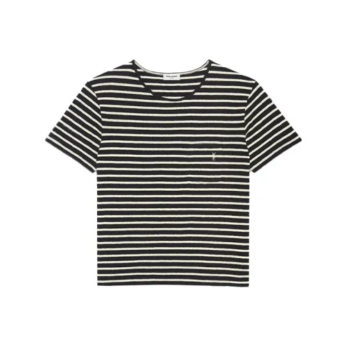 SAINT LAURENT Crop Tops Women's Black