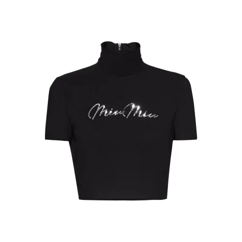 MIU MIU SS22 T-Shirt Women's Black