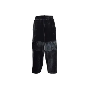 GCDS Logo Embroidered Velvet Trousers