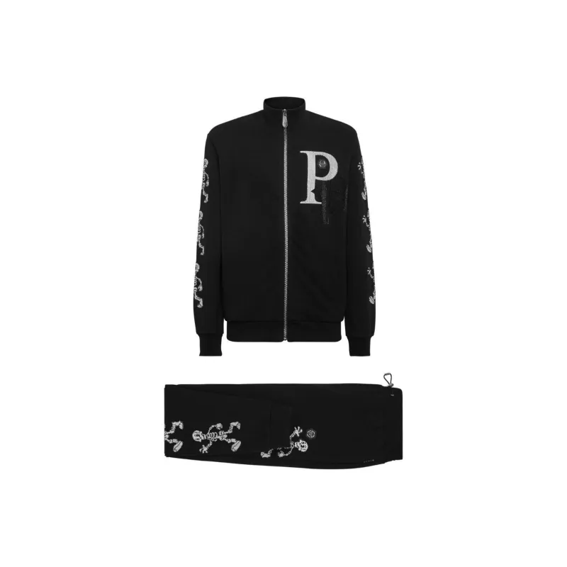 PHILIPP PLEIN Skeleton print Jersey Tracksuit-0