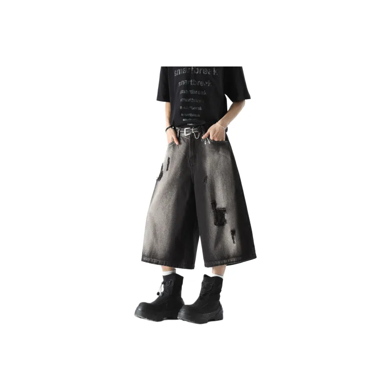 HOKLV Denim Shorts Unisex-10