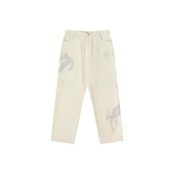 EMPTY REFERENCE Casual Pants Unisex Gray White