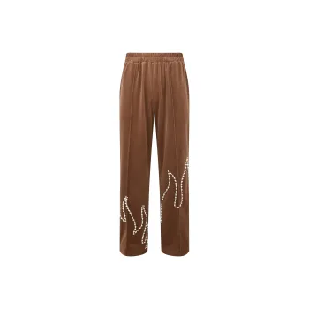 BIRTH OF ROYAL CHILD Flame Pearl Velvet Pants