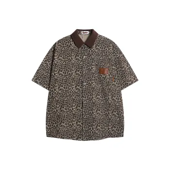 M MAICCO Shirt Men's Leopard Print