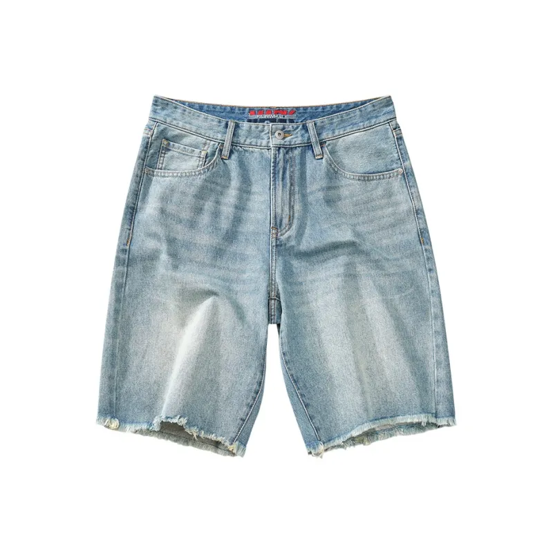 FAIRWHALE Denim Shorts Unisex Vintage Blue-0