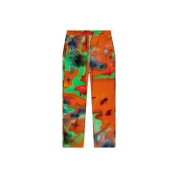 Converse x Come Tees Shapes Wide Leg Fleece Casual Pants Unisex Orange/Red