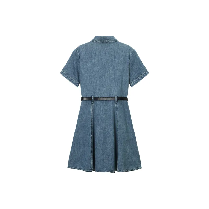 Hotwind Long Sleeved Dress Women's Blue-1