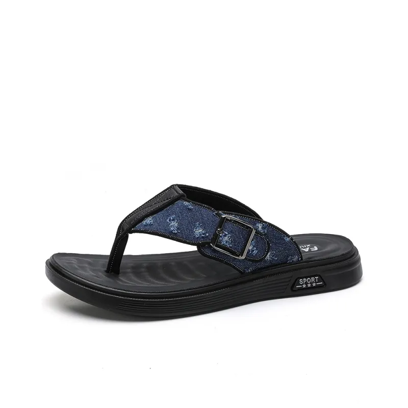 Shiozawa Rubber Sole Stitching Quick Dry Flip Flops Men's-4
