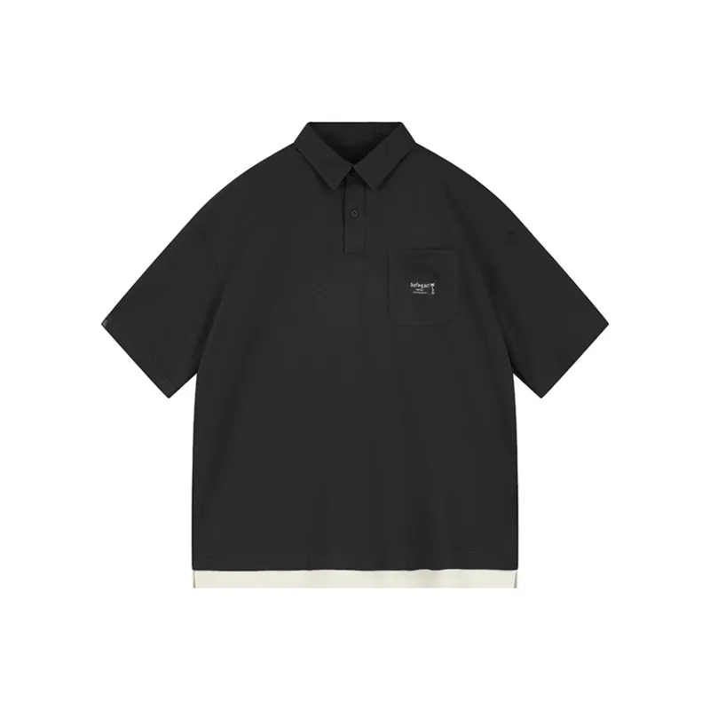 ACTUP Casual Lapel T Shirt Men's-0