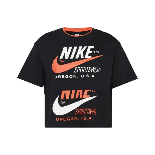 Nike Set in Sleeve T Shirt Women's Black Asia Version