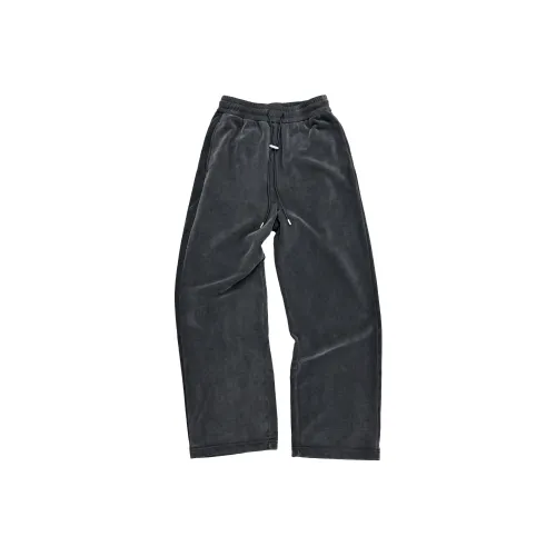 Haonanhuang Casual Pants Unisex Washed Gray