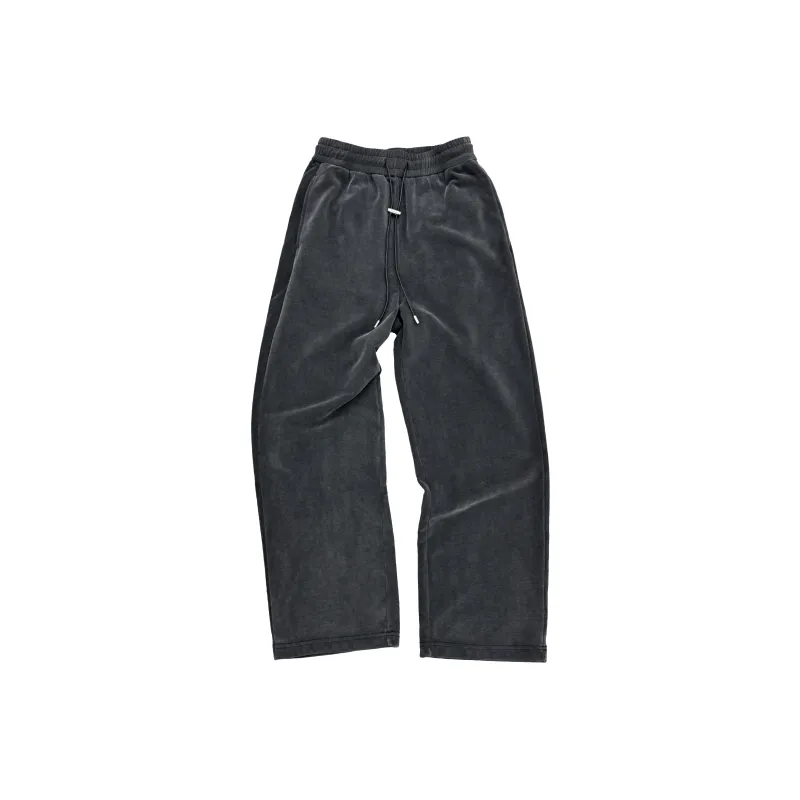 Haonanhuang Casual Pants Unisex Washed Gray-0