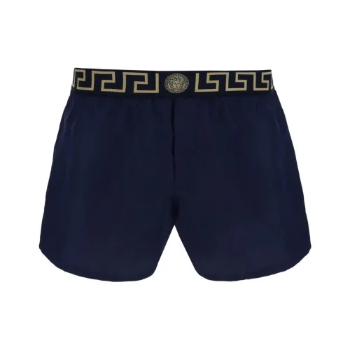 VERSACE Greca Border Elasticated Waistband Swim Shorts