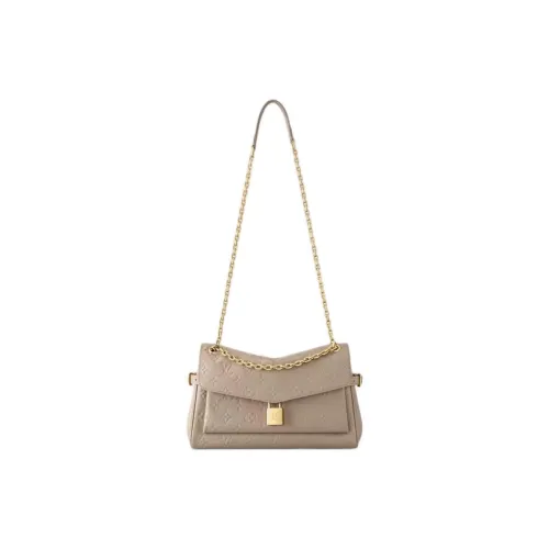 LOUIS VUITTON Cow Leather Crossbody Bag, Shoulder Bag Women's Black