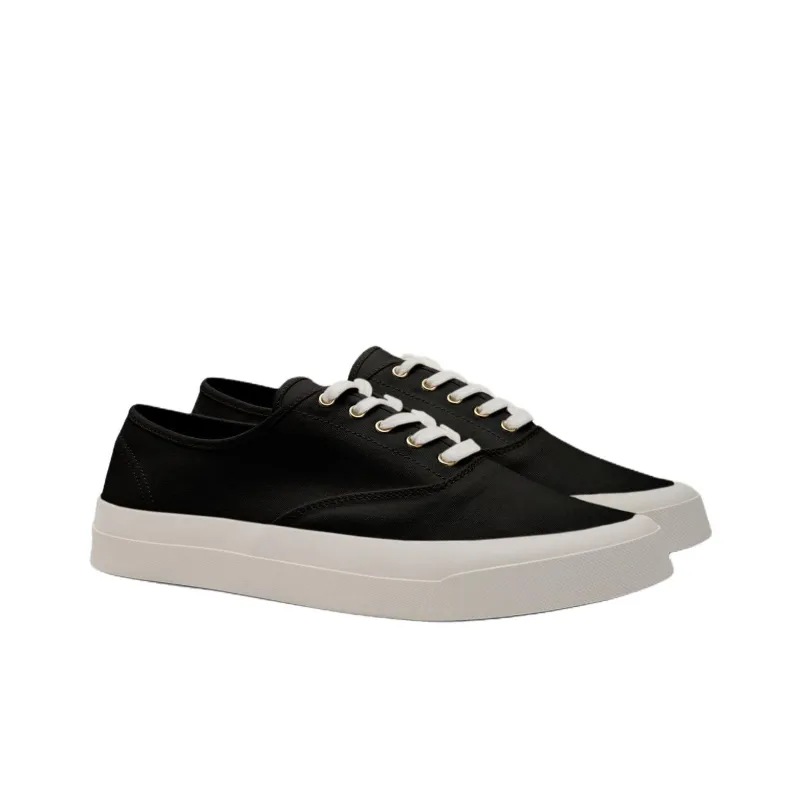 Maison Kitsune Low Top Canvas Shoes Women's Black-2