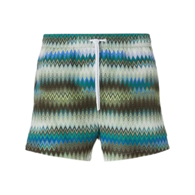 MISSONI Zig Zag Printed Drawstring Swim Shorts-0