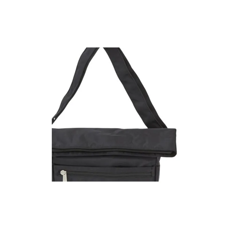 Anello Nylon Shoulder Bag Crossbody Bag Unisex Black-3
