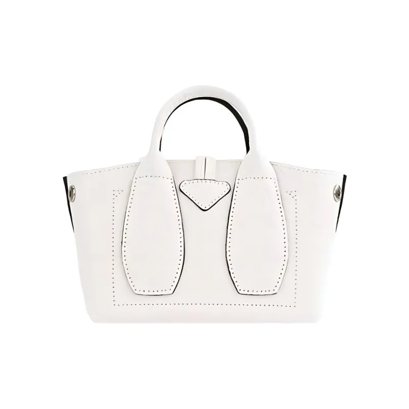 LONGCHAMP Roseau Leather Crossbody Handbags Extra Small Women's White-2