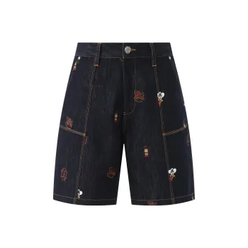 CHINISM x TANGTAN1900 Denim Shorts Unisex Blue Denim
