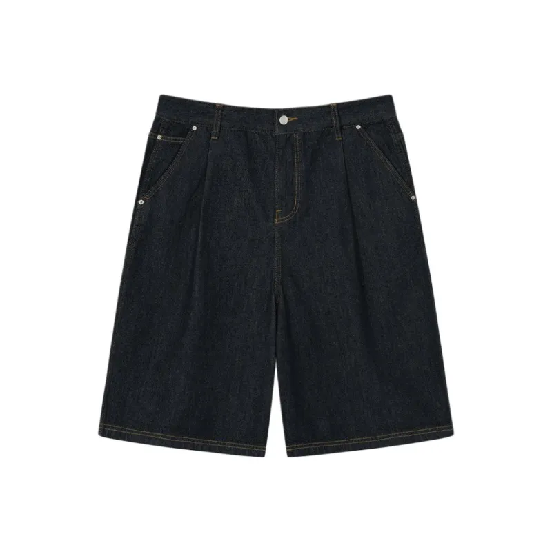 COVERNAT Denim Shorts Men's Indigo-0