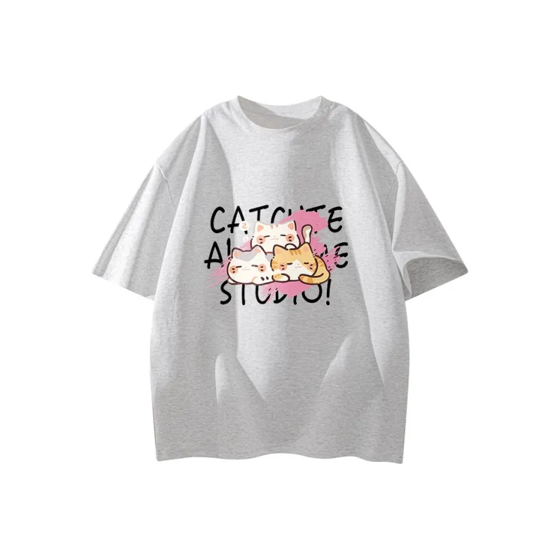 Caramella Drop Shoulder Sleeve T Shirt Unisex Blue-4