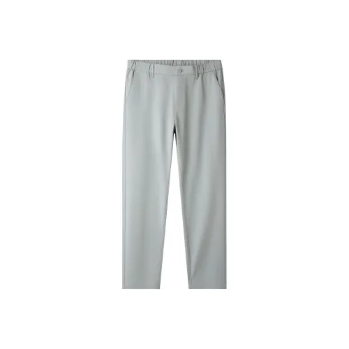 HLA Casual Pants Men's Light Green Plaid