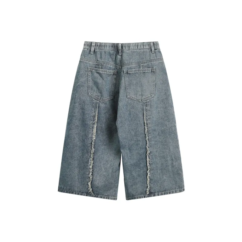 Ice flying Denim Shorts Unisex-1