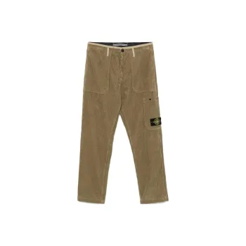 STONE ISLAND Logo Patch Corduroy Trousers