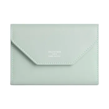 Balenciaga Cow Leather Key Pouch Women's Mineral Green