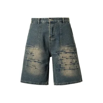 NOTFORMAD Denim Shorts Unisex Nostalgic Blue