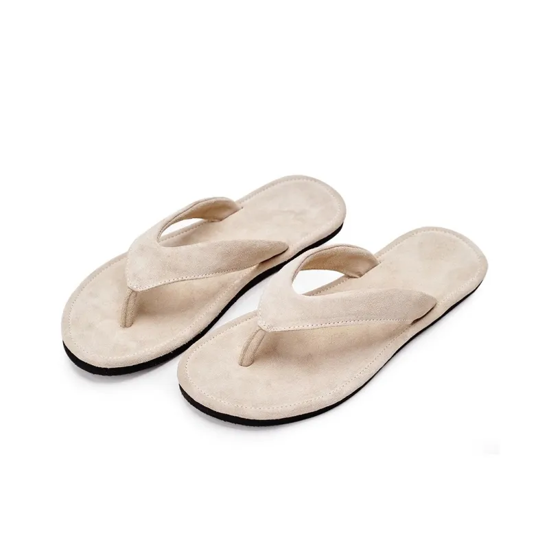 Voguhomme Abrasion Resistant Slip Resistant Flip Flops Men's Apricot-1