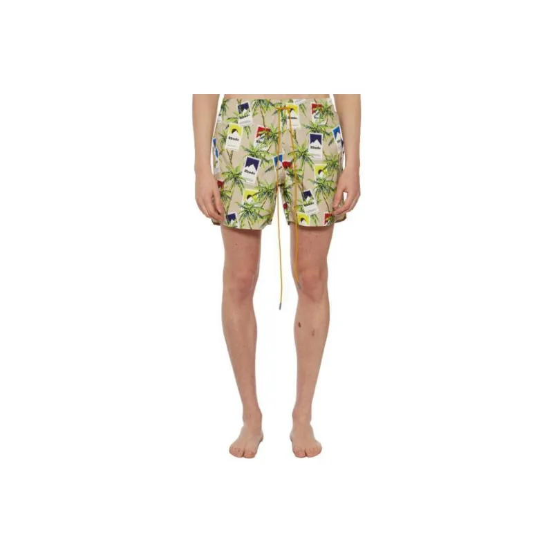 RHUDE Swimming Shorts Men Green-0