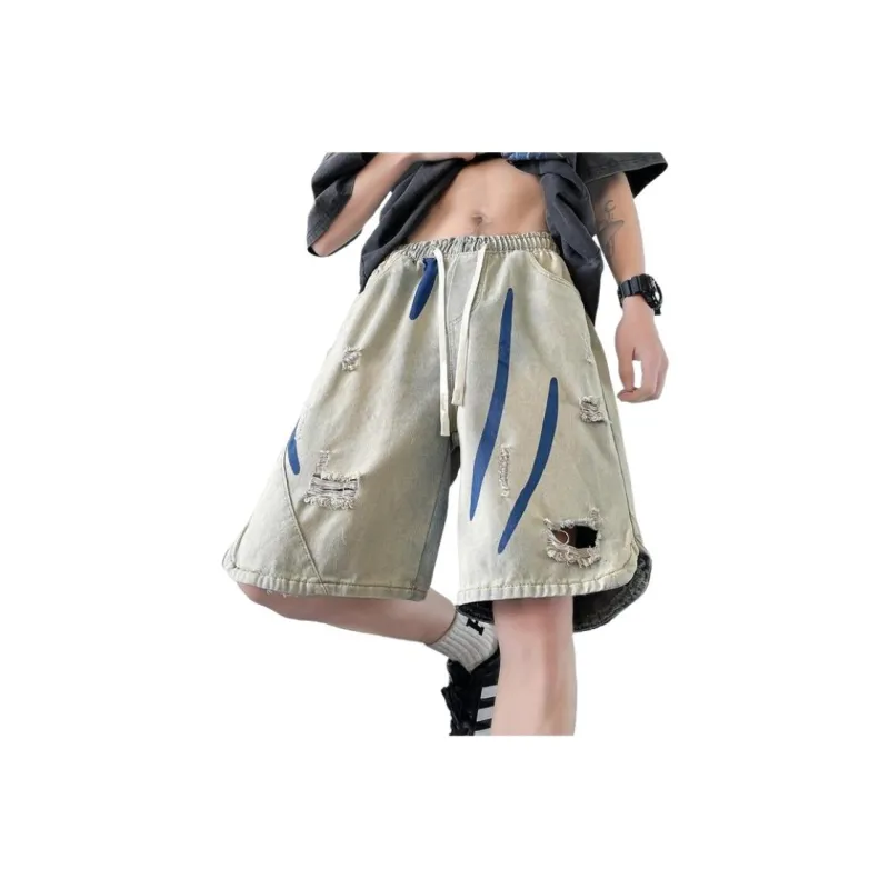 Imcrasy Denim Shorts Unisex Yellow Mud-0